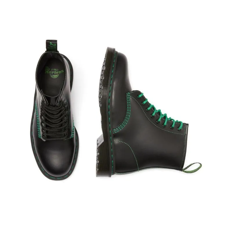 Dr.Martens 1460 Martin Boots Unisex Black/Green-2