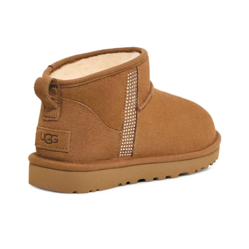 UGG Classic Ultra Mini Bling 'Chestnut' Women's-3