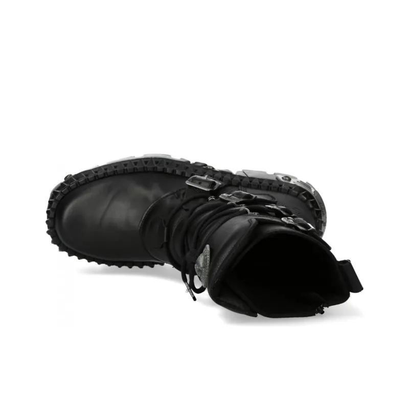NEW ROCK Ankle Boots Unisex Black-6