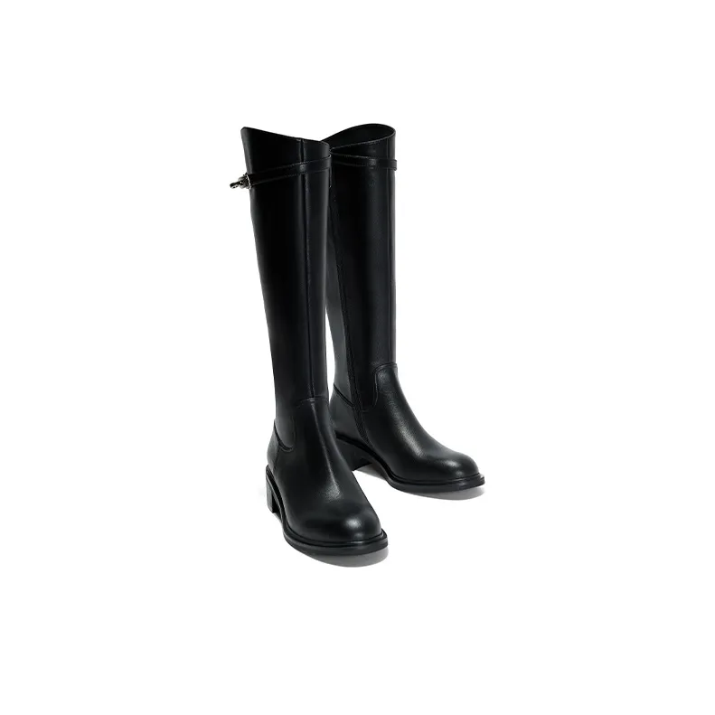PT'SON Knee high Boots Women's Black-12