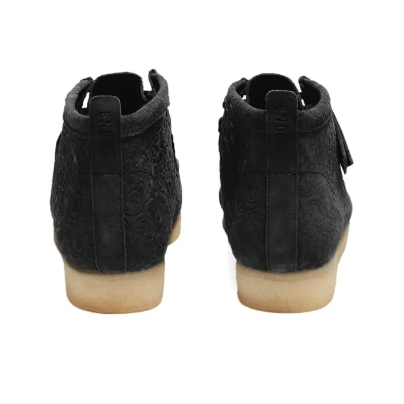 Clarks END. X Wallabee 'Oxford Flowers Black'-3
