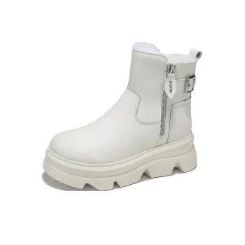 BAIJIHONG Thermal Height Increase Short Snow Boots Women's