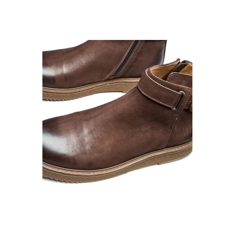 MANSA Chelsea Boots Short British Vintage Fashion-11