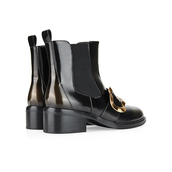 D FUSE SCANDINAVIA Short Chelsea Boots 4.5cm Women's Black-3