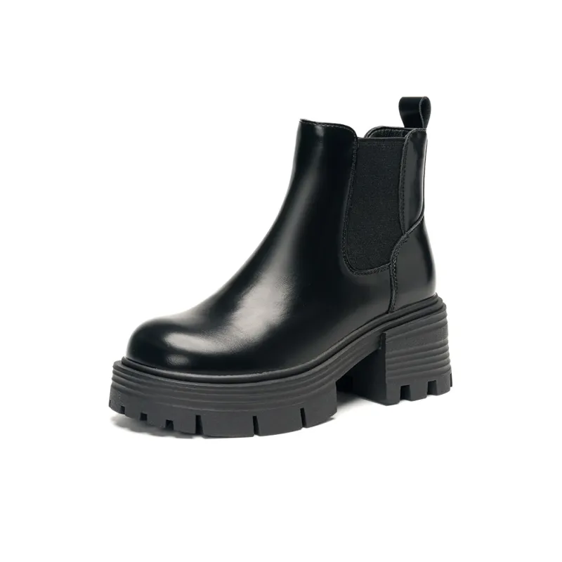 EXULL Q Short Chelsea Boots 6.5cm Women's Black-1