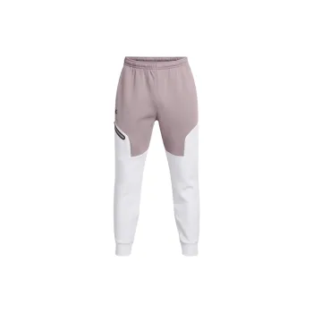 Under Armour Unstoppable FW24 Fleece Joggers Knitted Sweatpants Men's Gray/White