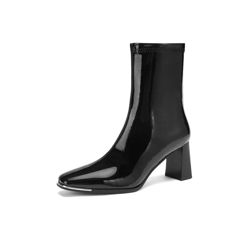 DAPHNE Ankle Boots Women's White/Black-5