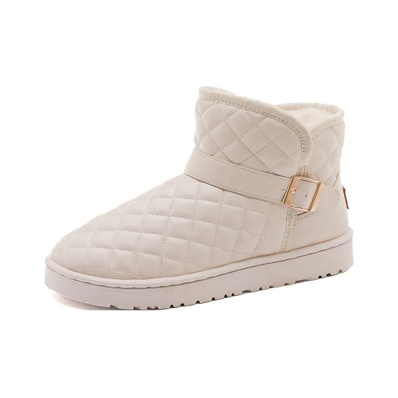 Warrior Cotton Boots Water-Resistant Wear-Resistant Slip-Resistant Snow Boots Women's-1