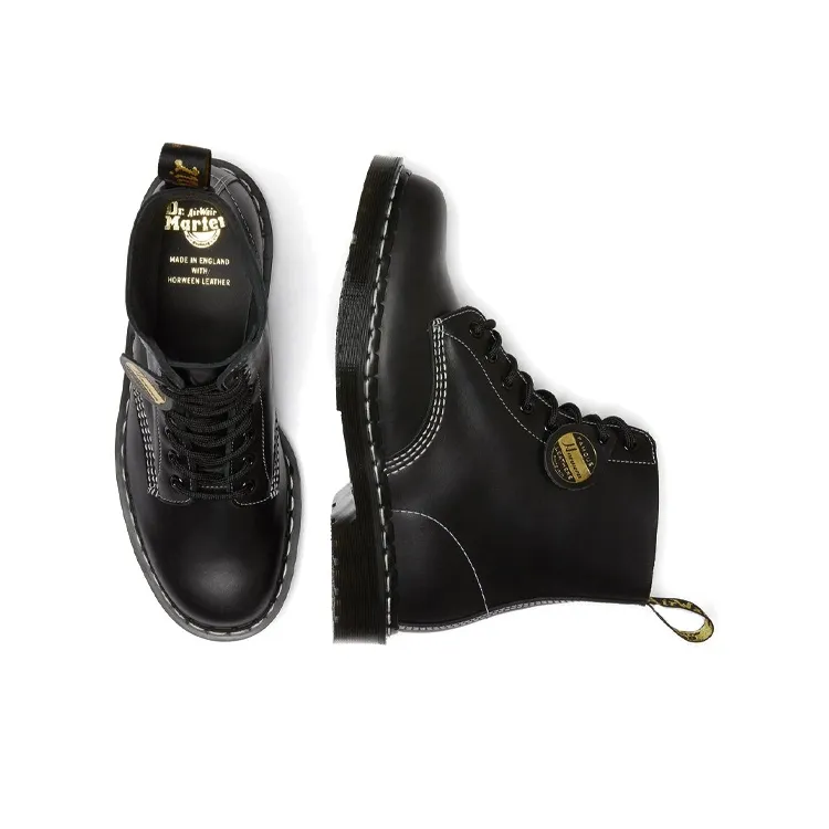 Dr. Martens Dr.Martens 1460 Pascal Made In England Cavalier Leather Lace Up Boots 'Black Cavalier'-3