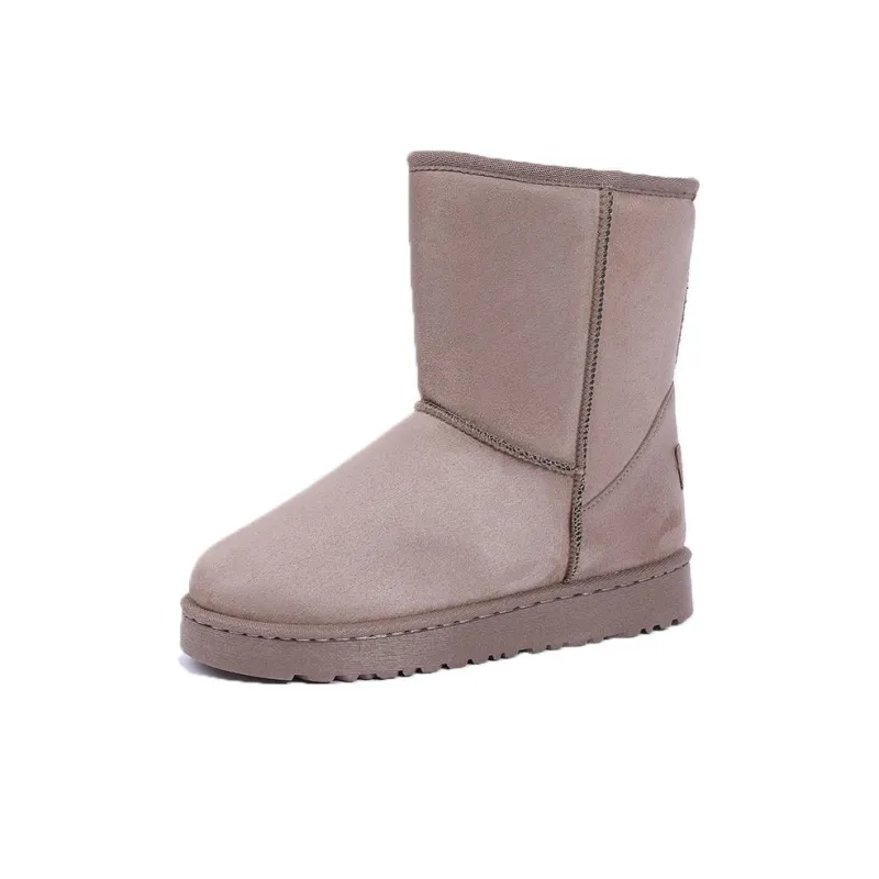 Warrior Warm Wear Resistant Height Increasing Crew Snow Boots Women's Khaki-1