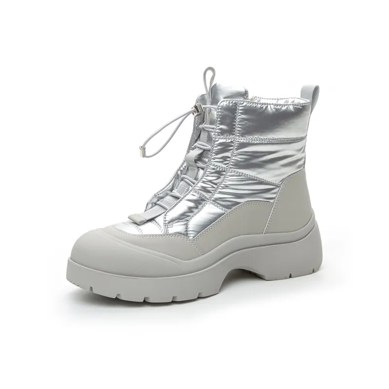 BENZI Warm Water Resistant Wear Resistant Height Increasing Slip Resistant Short Snow Boots Women's-6