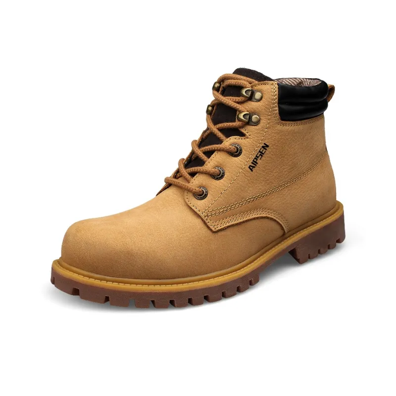 AIPSEN Short Martin Boot Men's Gold-1
