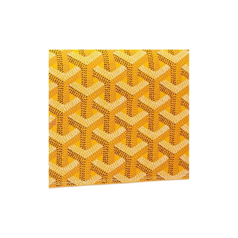 GOYARD RICHELIEU Canvas With Leather Wallet Unisex Yellow-3