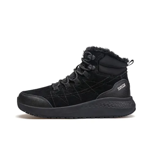 HUMTTO Warm Wear-Resistant Cushioning Slip-Resistant Crew Snow Boots Women's Black