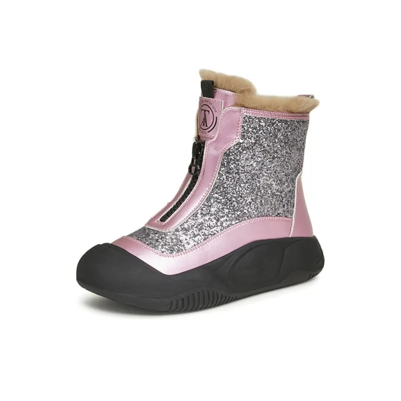 TATA Ankle Boots Women's Silver/Apricot, Silver/Purple, Black-4
