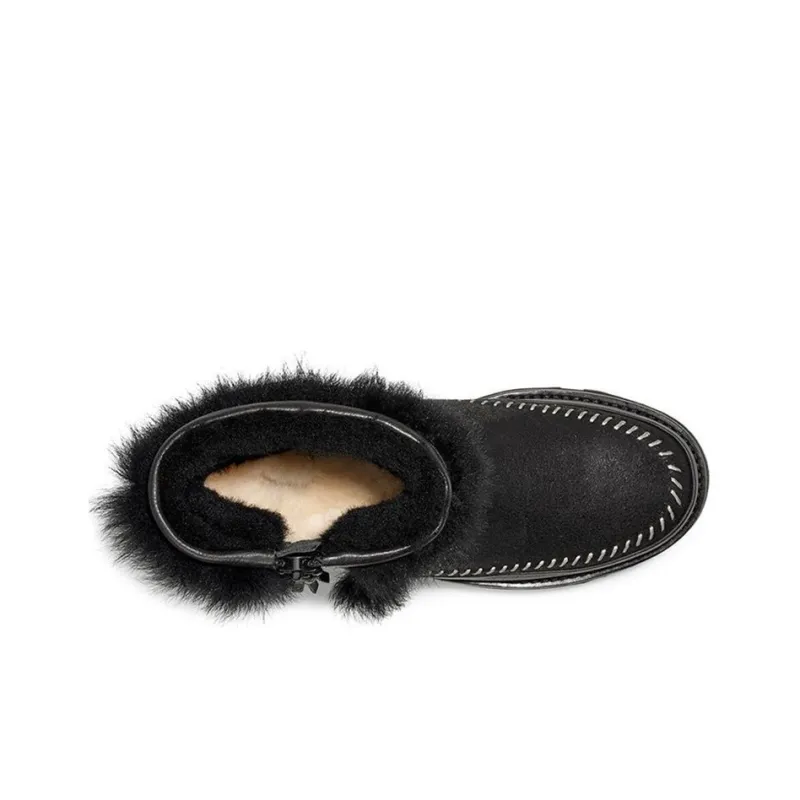 UGG Fluff Punk Boot Fleece Lined Black Women's-3