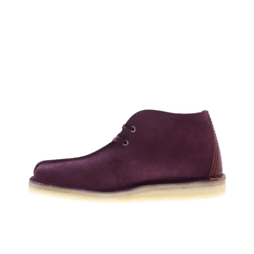 Clarks Desert Trek Ankle Boots Men's Burgundy