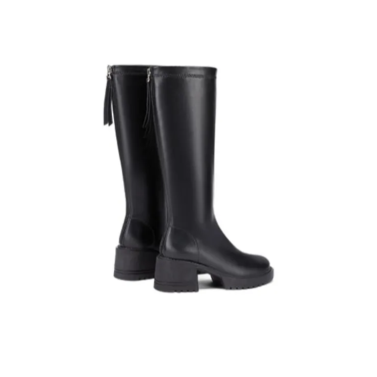DAPHNE Knee high Boots Women's Black/Beige/Milk Tea-2