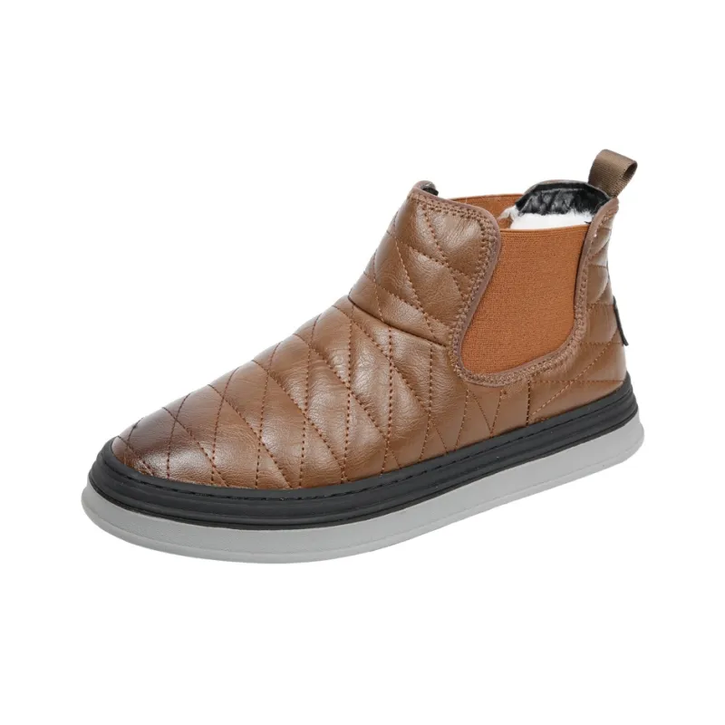 Wit Thermal Abrasion Resistant Slip Resistant Short Mid Calf Snow Boots Men's-7