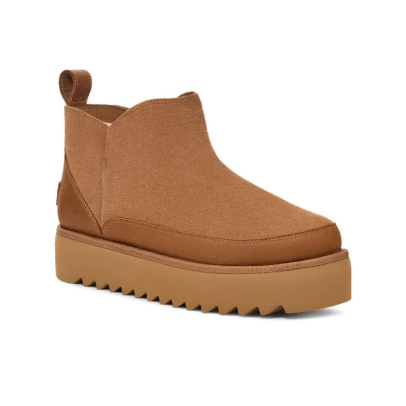 UGG Warm And Wear Resistant Short Snow Boots Women's Chestnut-2