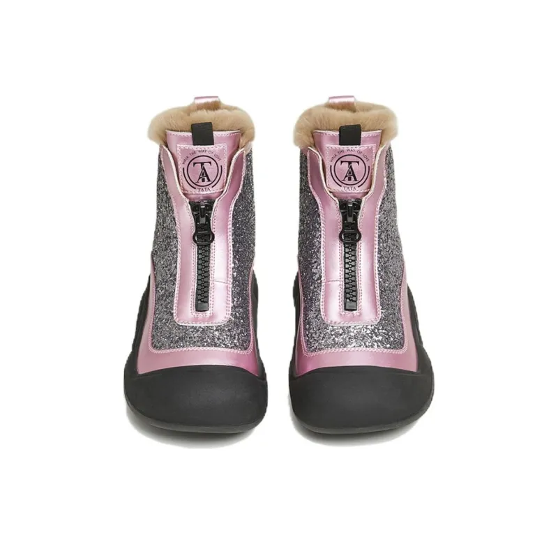 TATA Ankle Boots Women's Silver/Apricot, Silver/Purple, Black-7