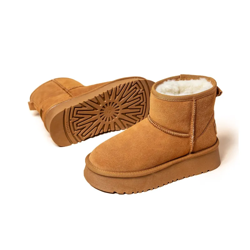 SNOWELF Warm Slip-Resistant Short Snow Boots Women's-3