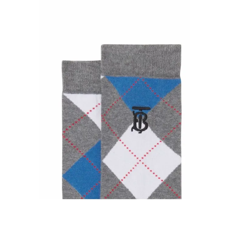 Burberry FW22 Knee-High Socks Women's 1 Pack Gray-2