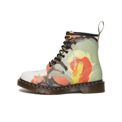 Dr.Martens 1460 X Tate Decalcomania Backhand Leather Lace Up Boots 'Multicolor Volcanic Flare'