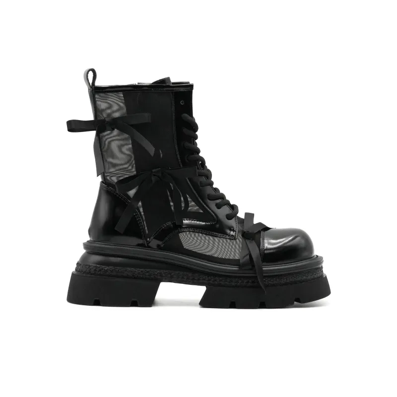 Little Sue Ankle Boots 5cm Women's Black/Silver-6