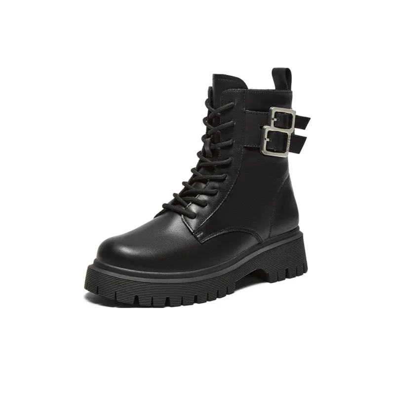 BASTO Short Martin Boot Women's Black-6