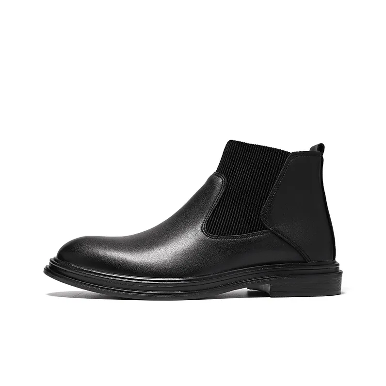 Beidouniao Chelsea Boots Men's Black-0