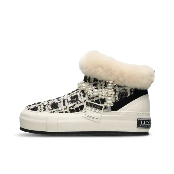 Luxeco x VESSEL Ankle Boots Low-Top Unisex Black White