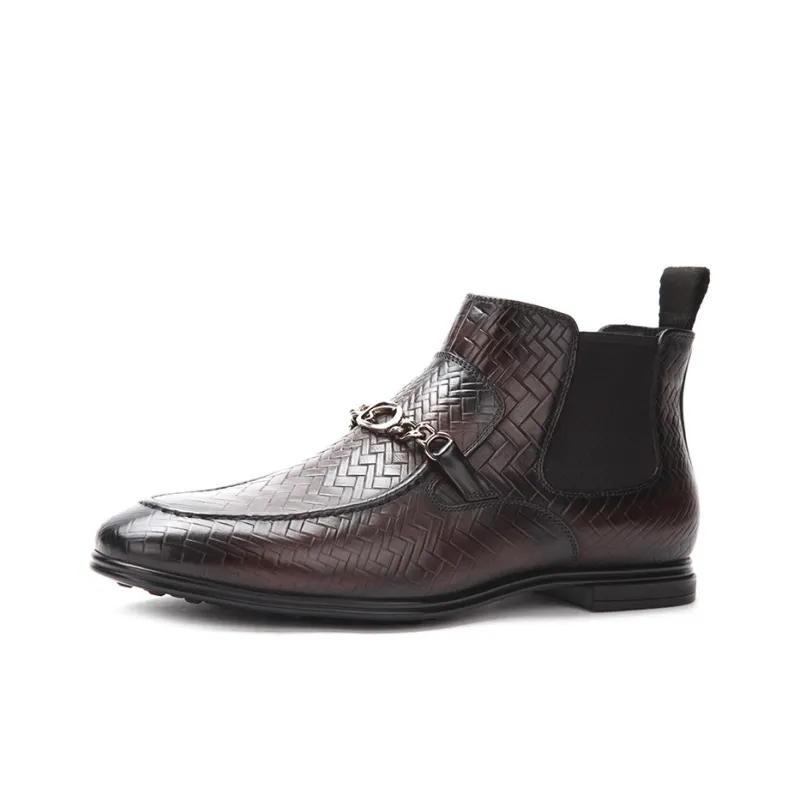 Satchi Chelsea Boots Men Brown-1