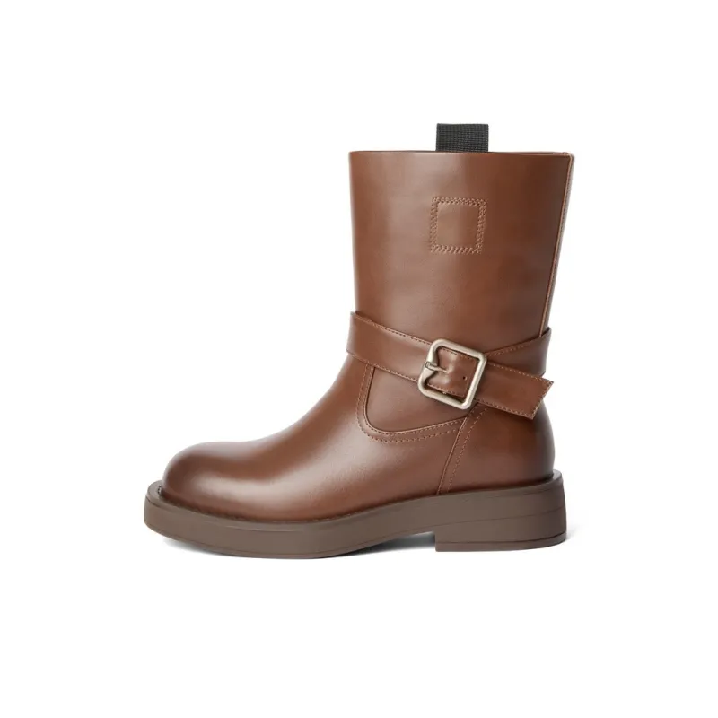 BELLE Ankle Boots 6cm Women's Black Brown-6