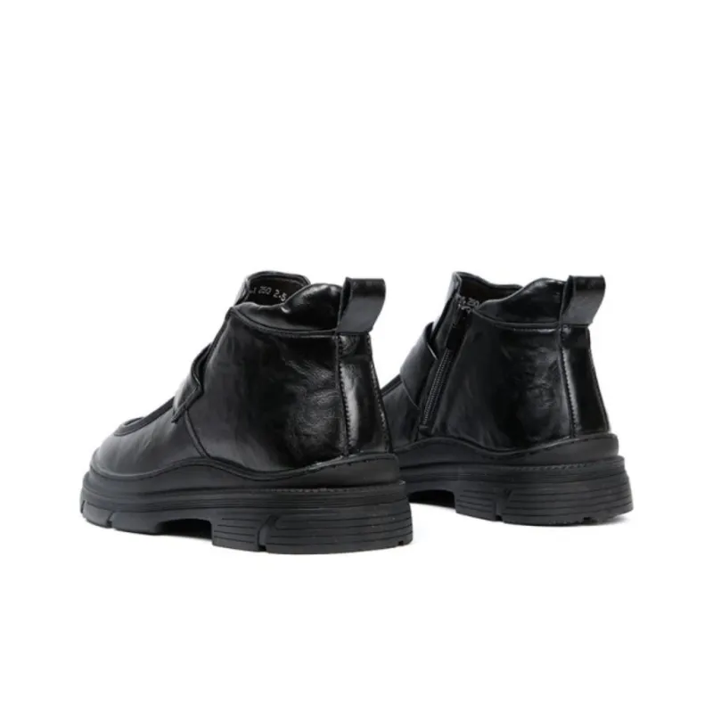 Wit Ankle Boots Men Black-9