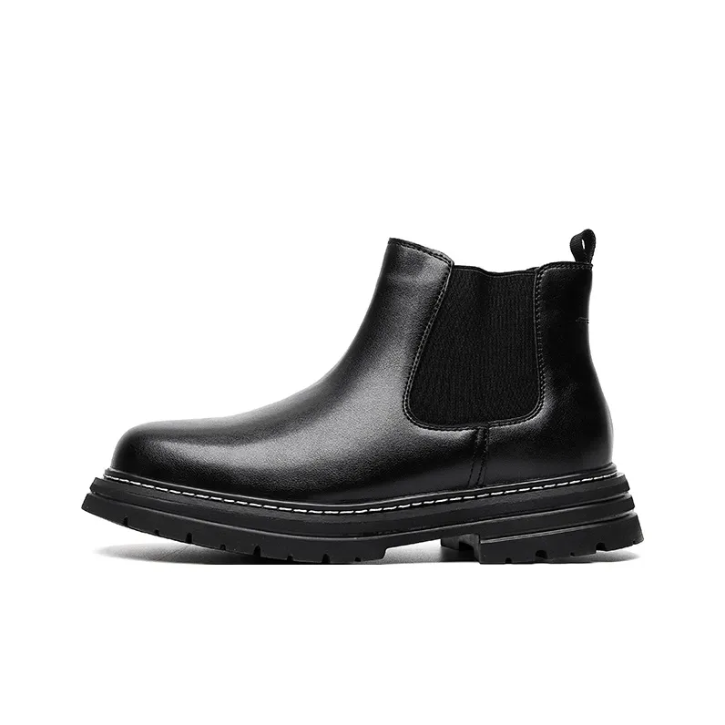 Beidouniao Chelsea Boots Men Black-0