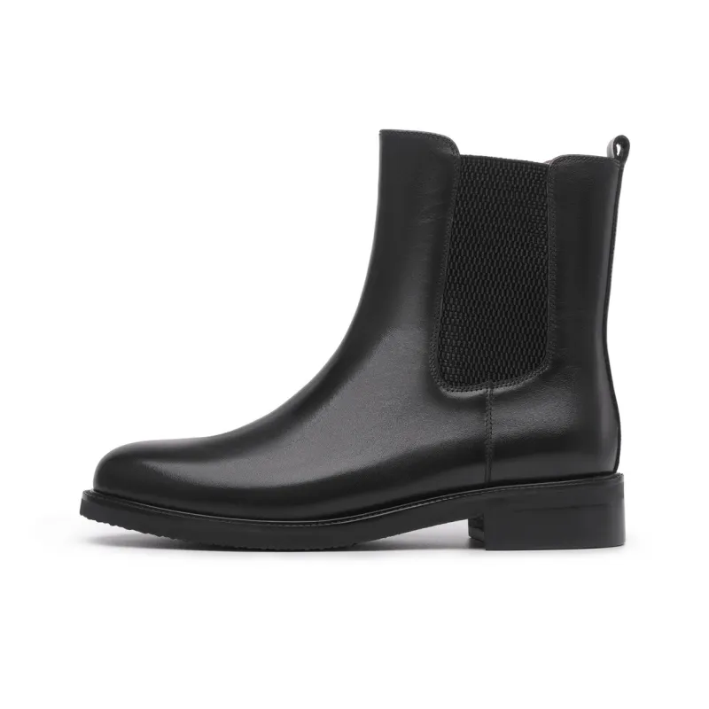 Chrisdien Deny Short Chelsea Boots 3CM Women's Black-0