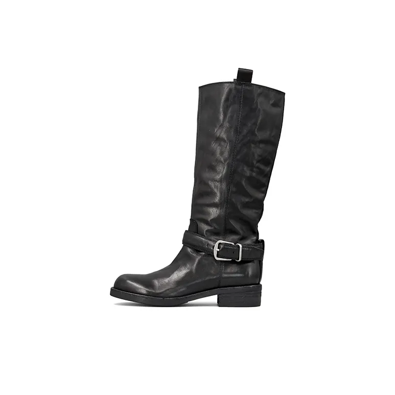 ZSBELLA Knee high Boots 4CM Women's Black-0