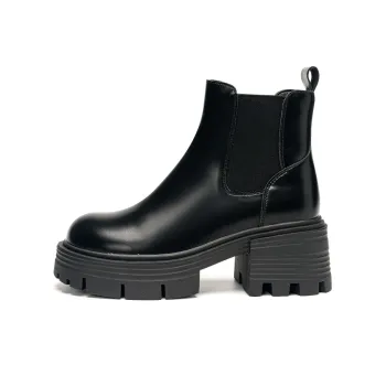 EXULL Q Short Chelsea Boots 6.5cm Women's Black