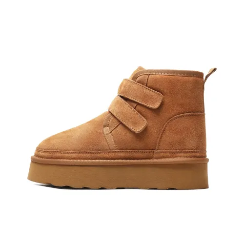 ΛOLUNKΛ Warm Wear-Resistant Cushioning Coverage Short Snow Boots Unisex
