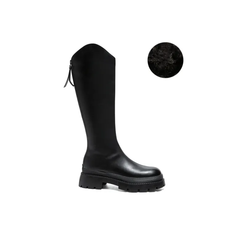 ZHR Knee-High Knight Boots 4cm Women's-16