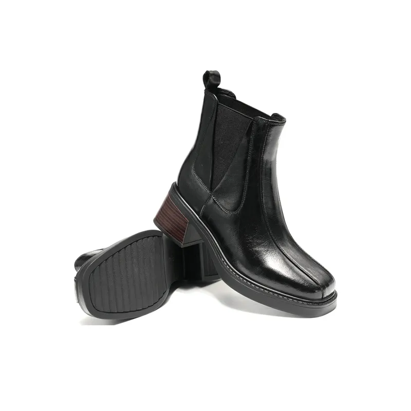 EBLAN Ankle Length Chelsea Boots Women's Black-4