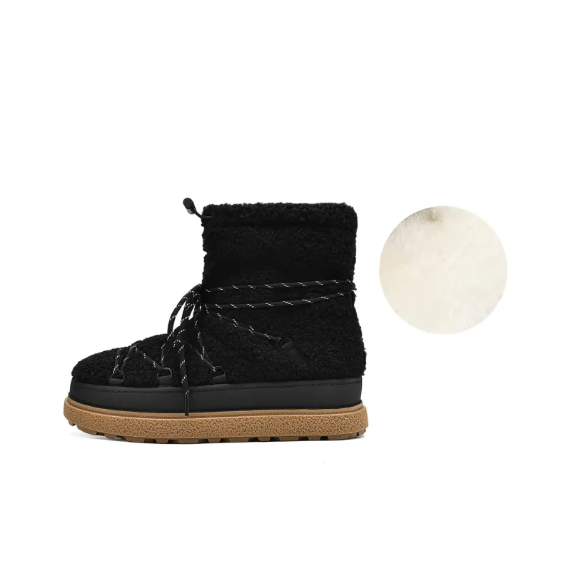 BOERDIQI Warm Cushioning Slip-Resistant Short Snow Boots Women's-0