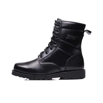 Strongman 3515 Men's Winter Warm Sheepskin Boots High-Top Insulated Boots