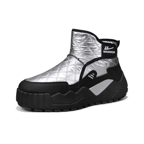 Warrior Thermal Slip Resistant Coverage Short Snow Boots Men's Silver Black