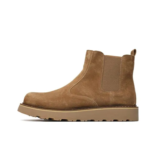 ACEMICKY Short Chelsea Boots Men's Brown