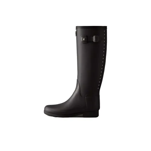 HUNTER Warm Slip Resistant Rain Boots Men's Black