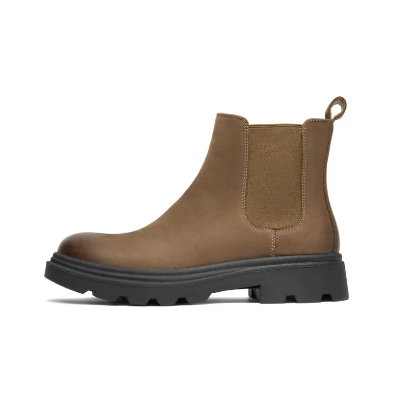 BELLE Chelsea Boots Men Black, Khaki-1