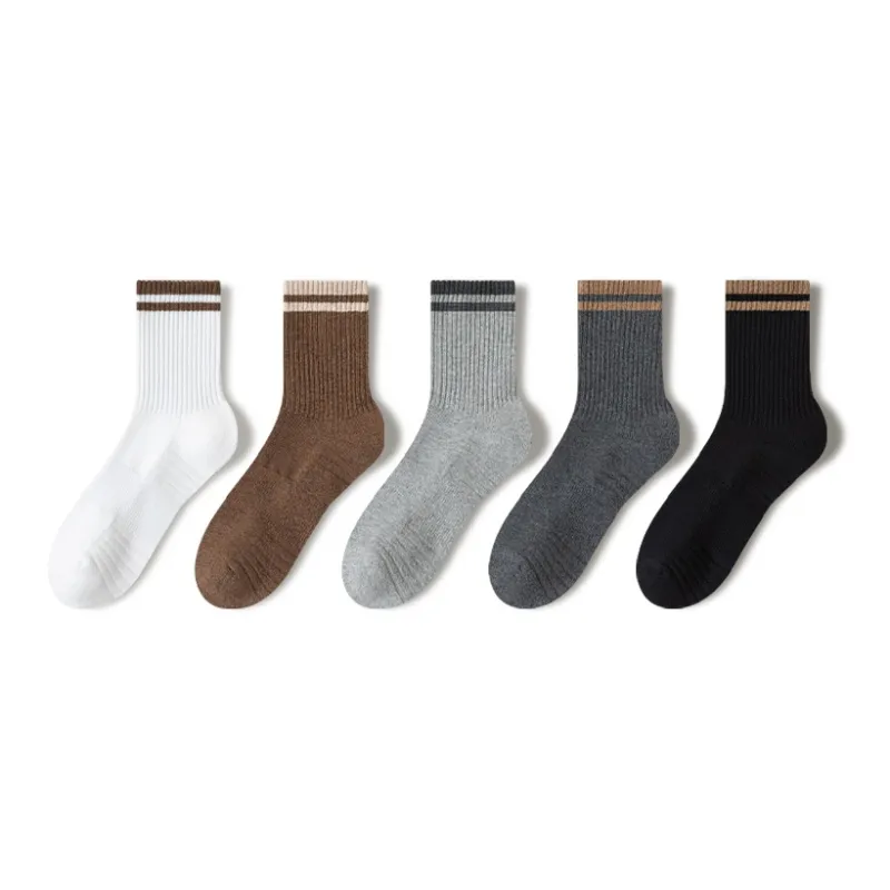 YINSHILIANGPIN Mid Calf Socks Men's 5 Pack-14