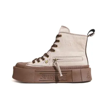 XIAOFAMIAO Ankle Boots Women's Gray/Army Green